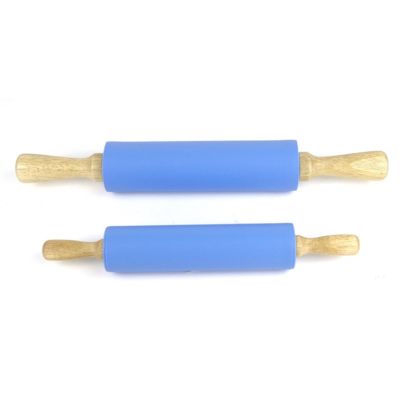 Remeel Silicone Rolling Pin for Baking Non-stick Rolling Pin Dough Roller Wooden Handle Kitchen Accessories Pastry Roller - Image 5